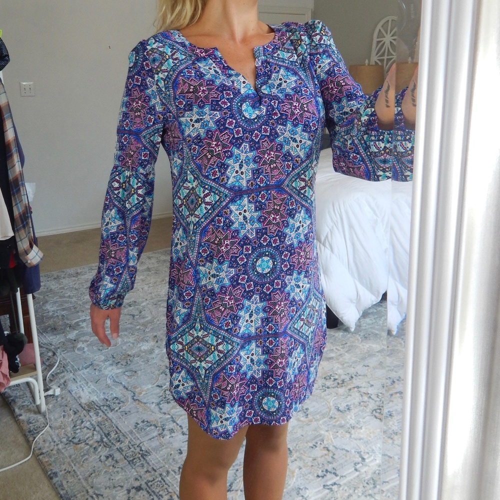 Pink Owl Long-Sleeve Dress - Picture 2 of 7